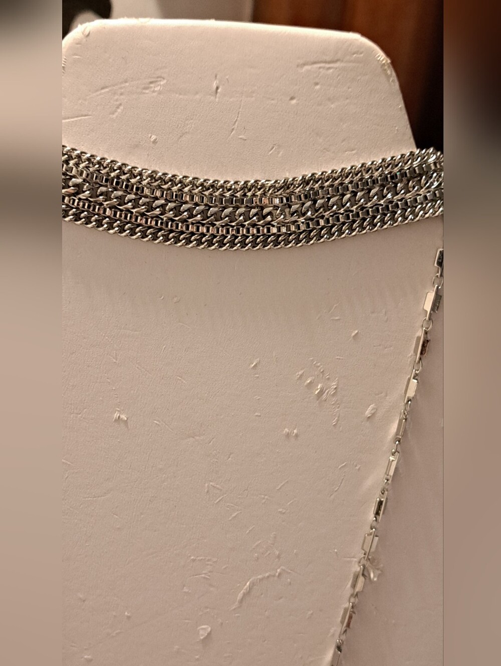 Layered Silver Chain Necklace